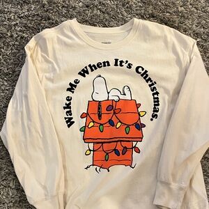 Snoopy Christmas Ling Sleeve T-Shirt Medium